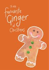 Favourite Ginger at Christmas card - Ginger boyfriend - Ginger girlfriend created by Under the Willow Tree