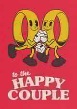 Cute Wedding Card - Happy Couple - Rings created by Gill Lavansch-Brown