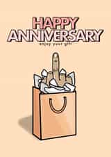 Rude - Middle Finger Gift Bag - Anniversary created by fyou cards