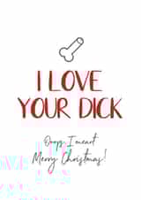 Cheeky Christmas card for your Husband, Boyfriend or Fiance. created by Say it with Smut