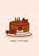 Cute Birthday Card - Kawaii Cake created by Rosalie Perl