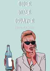 Funny birthday card For friends and relatives. created by Peatree Art