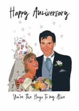 Cute anniversary card for significant other created by Peatree Art