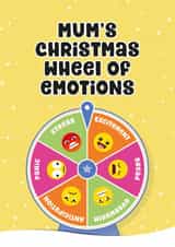 Funny Christmas Card - Mum - Wheel of Emotions created by Cookie Design