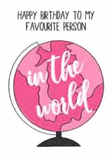 Cute Favourite Person in The World Birthday Card for Best Friend, Girlfriend created by Gemma Jones
