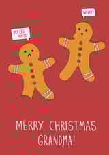 Funny Christmas Card - Grandma - Gingerbread Men created by Pen and Puns 
