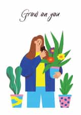 Cute Anniversary Card For Significant Other – Grow On You created by Tania Potapova