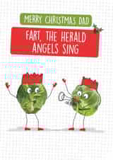 Funny Christmas Card - Brussel Sprout - Dad created by Quitting Hollywood