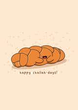 Cute Hanukkah card - Challah Bread created by Rosalie Perl