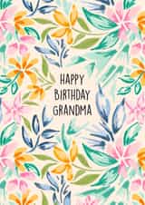 Pretty Birthday Card - Grandma 1001 created by Poppy & Mabel 