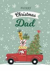 Cute Christmas Card - Dad - Santa's Driving created by Geordies Love Gin