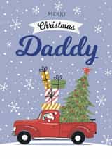 Cute Christmas Card - Daddy - Santa's Driving created by Geordies Love Gin