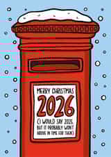 Late Christmas Card | Funny Belated Christmas Card created by TeePee Creations