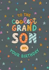 Cute and colourful birthday card - for a cool grandson - stars created by The Pattern Press