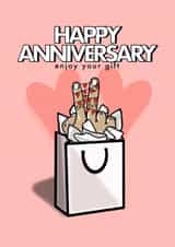 Anniversary - Rude and Funny - Heart Bunting created by fyou cards