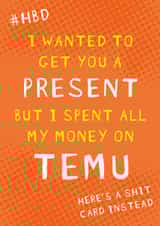 Funny Birthday Card - TEMU created by NICOLA TRAVIS