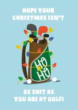 Shit At Golf Cheeky Christmas Card created by I Made A Card