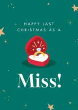 Keepsake Christmas Card for Her - Last Christmas As a Miss created by The Cake Thief