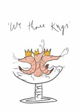 We Three King Prawns - Funny Christmas Card created by Bellynam Studio