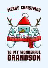 Carte De Noël "Me To You" Pour Petit-fils - Tatty Teddy, 17.8x12.7 Cm - Message Joyeux Noël Et Bonne Année