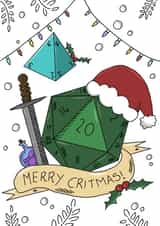 Cute Christmas Card - Dungeons and Dragons created by Aweirdandwonderful🍄