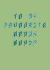 Brown Munda Birthday or Anniversary Card created by Gupshup