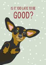 Cute Dachshund/Sausage dog Christmas card created by #1 Silly Sausage 