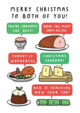 Merry Christmas to Both Of You! Funny Both Of You Christmas Card created by mungo and shoddy