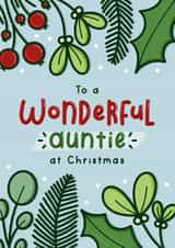 Heartfelt Christmas Card - Wonderful Auntie created by Joanne Hawker