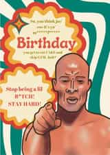 David Goggins Birthday Card for Gym Shark created by Deborah Woodthorpe Illustration