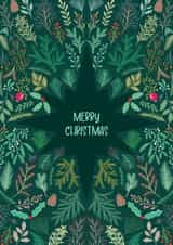 Classic Christmas Card - Festive foliage created by Sofia Papa Designs
