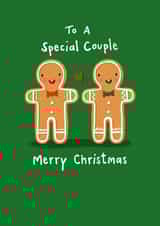 Cute Christmas Card - Gingerbread Gay Couple - Male created by Nicola Watson