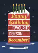 Heartfelt Birthday Card - December - Cake created by Daksha Giri