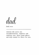 Dad Definition - Card For Dad created by Kalm Lettering