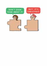 Funny, Naughty Christmas Card - Don't Even Think About It! created by mungo and shoddy