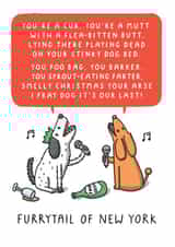 Furrytail Of New York - Funny Christmas Music Pun Card created by mungo and shoddy