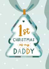 Cute Christmas card for a first time dad - 1st christmas as my Daddy created by The Pattern Press