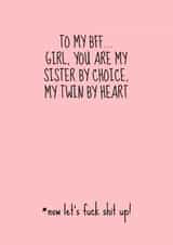 Cute and Funny Pink Birthday Card for Best Friend - Now let's fuck shit up! created by Hhaus Of Phoebe