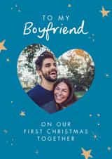 Personalised Christmas Photo Card created by The Cake Thief - Cute Christmas Photo Card - Boyfriend - Our 1st Christmas