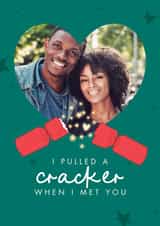 Personalised Christmas Photo Card created by The Cake Thief - Funny Christmas Photo Card - I pulled a cracker when I met you