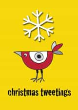Cute birdie Christmas card for your friends and family created by Sal Roydhouse