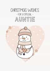 Cute Christmas Card - Auntie - Snowman created by Creaternet