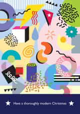 An arty card in a modern style for Christmas created by Sal Roydhouse