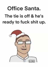 Funny Rude Christmas Card | Office Pants created by Childish Ramblings