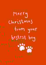 Cute Christmas Card - From the Dog - Bestest Boy created by Charley Muttitt
