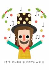 Funny Cartoon Christmas card - a classic music song card for music lovers. created by Hole in my Pocket