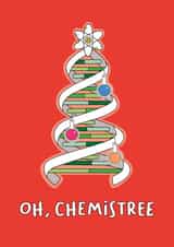 Cute DNA Christmas Tree Card | Science | Chemistry created by Science Scribbles