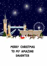 Classic Christmas Card For Daughter created by HCD Illustration