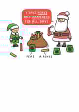 I Said Peace And Happiness For All, Dave | Funny Christmas Card created by mungo and shoddy