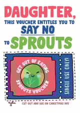 Funny Christmas Card For Daughter - Funny Sprout Christmas Card created by Eskimo Kiss Designs